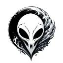 alien wave tattoo design idea
