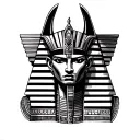 Anubis king tut pyramid tattoo design idea