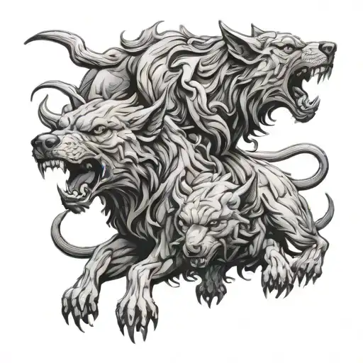 Cerberus tattoo design idea
