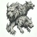 Cerberus tattoo design idea