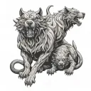 Cerberus tattoo design idea