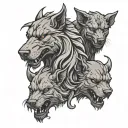 Cerberus tattoo design idea