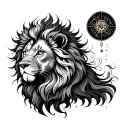 Leo sun virgo rising tattoo design idea