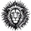Leo sun virgo rising tattoo design idea