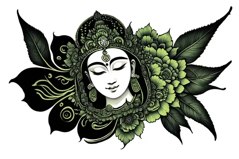 green tara tattoo design idea