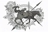 Sagittarius arrow tattoo design idea