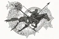 Sagittarius arrow tattoo design idea