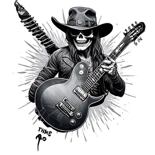 cool rockstar tattoo design idea