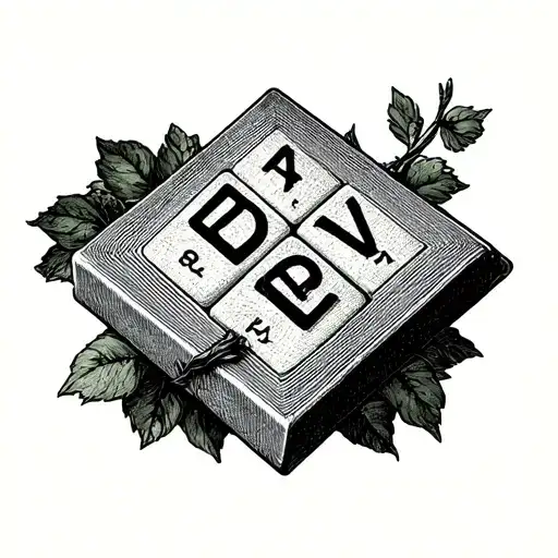 Scrabble Tile tattoo design idea