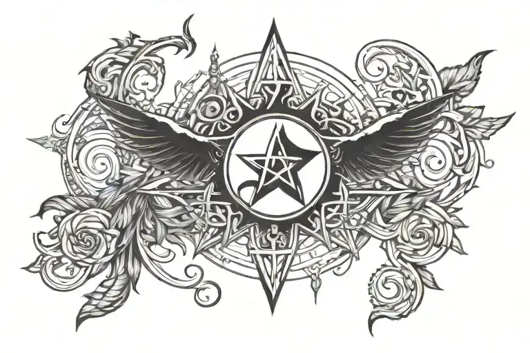 witchcraft inspired tattoo tattoo design idea