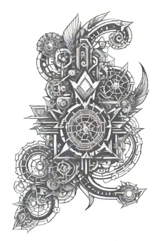 western leather tattoo design idea