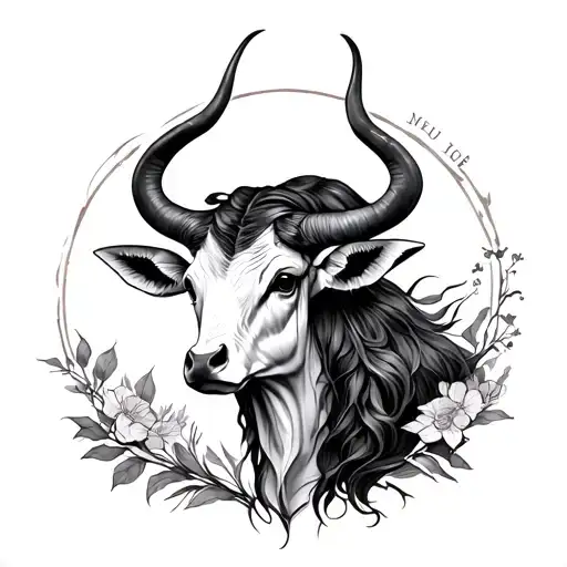 Taurus Virgo tattoo design idea