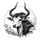Taurus Virgo tattoo design idea