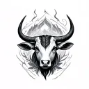 Taurus Virgo tattoo design idea