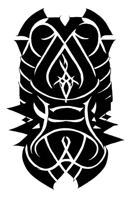 nordic rune symbol intertwined tattoo design idea