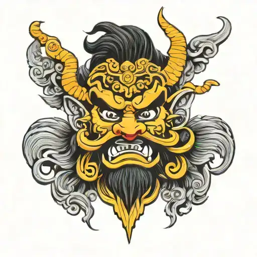 ravana face tattoo tattoo design idea