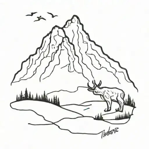black tusk whistler british columbia tattoo design idea