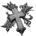 Victorian Cross tattoo design idea