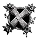 Victorian Cross tattoo design idea