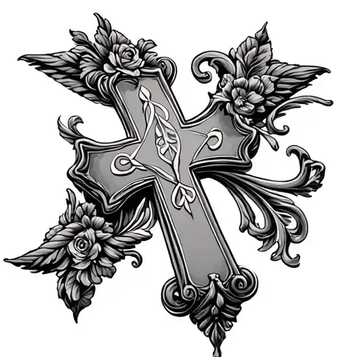 Victorian Cross tattoo design idea
