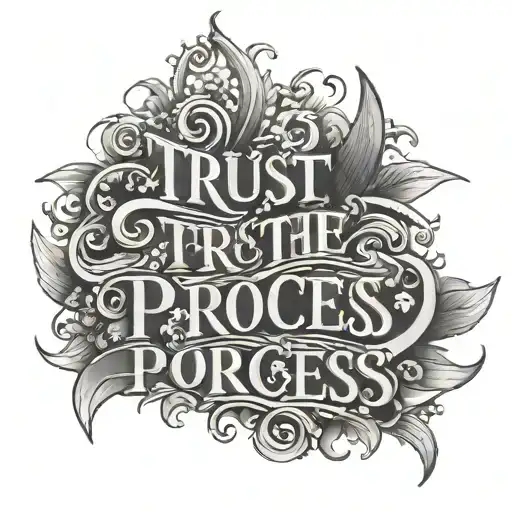 trust the process written tattoo design idea