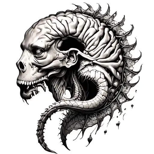 trauma, amygdala, hippocampus tattoo design idea
