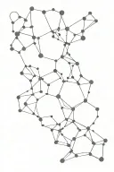 molecular structure of serotonin and dopamine as constellations tattoo design idea