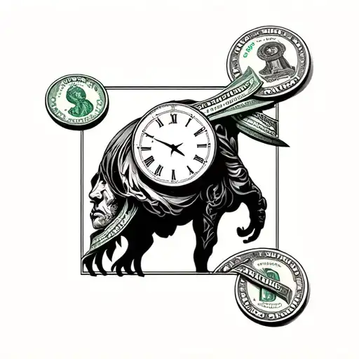 Humans trade between three currencies — time, knowledge, and money tattoo design idea