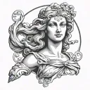 Goddess Venus de Milo date of birth 1998 and 1996 tattoo design idea