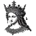 queen chess piece tattoo design idea