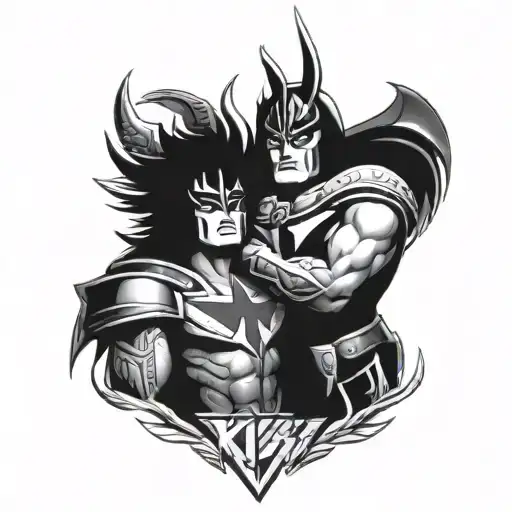 Kiss rock band, goldorak, masters of the universe, albator  tattoo design idea