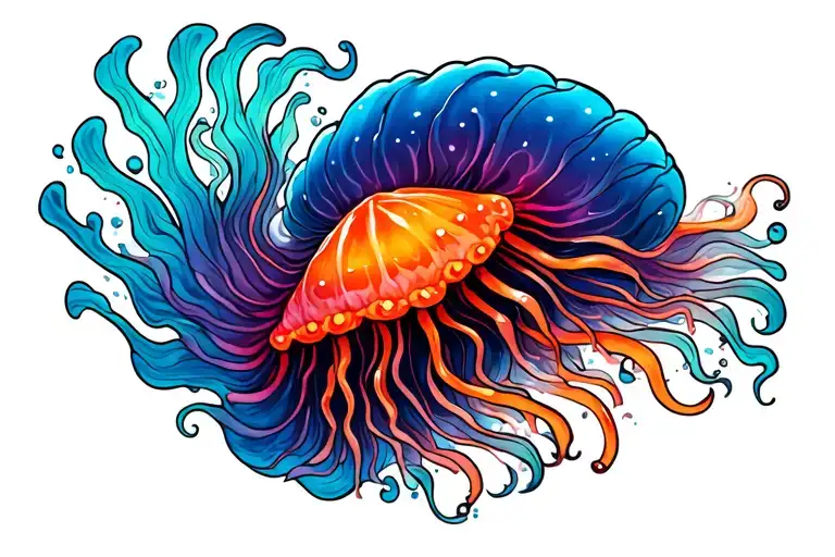 jelly fish tattoo design idea