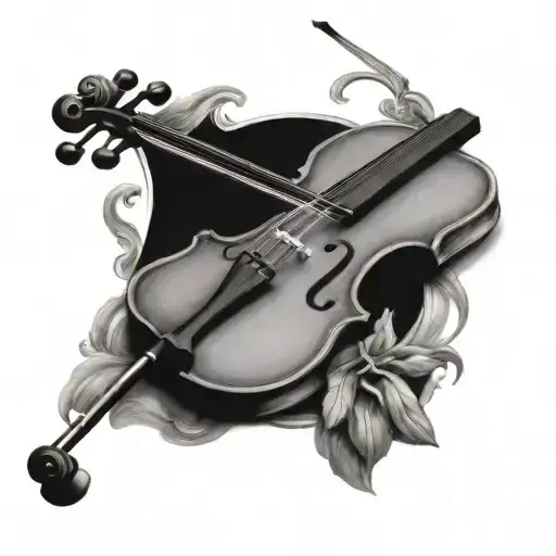 A fiddle tattoo design idea