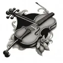 A fiddle tattoo design idea