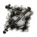 A fiddle tattoo design idea