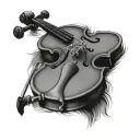 A fiddle tattoo design idea