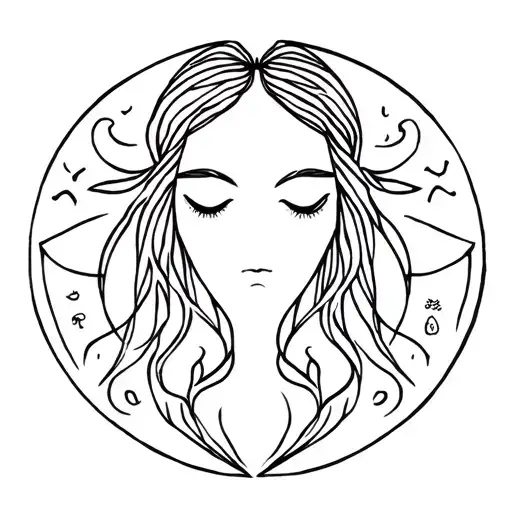 gemini libra cute tattoo design idea