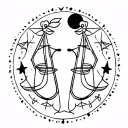 gemini libra cute tattoo design idea