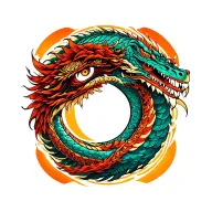 kukulkan ouroboros tattoo design idea