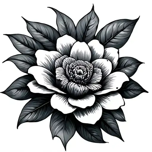 Maga flower puerto rico tattoo design idea