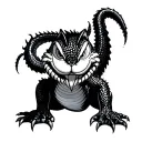 Garfield venom lizard tattoo design idea