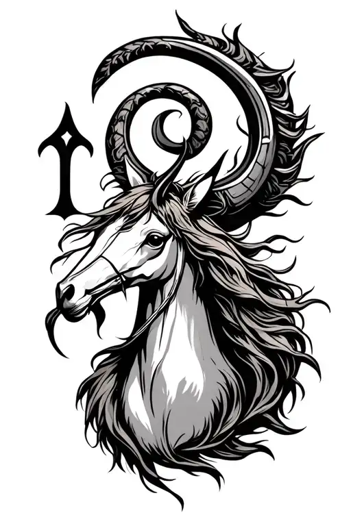 "Ivaan " sagittarius zodiac sign tattoo design idea