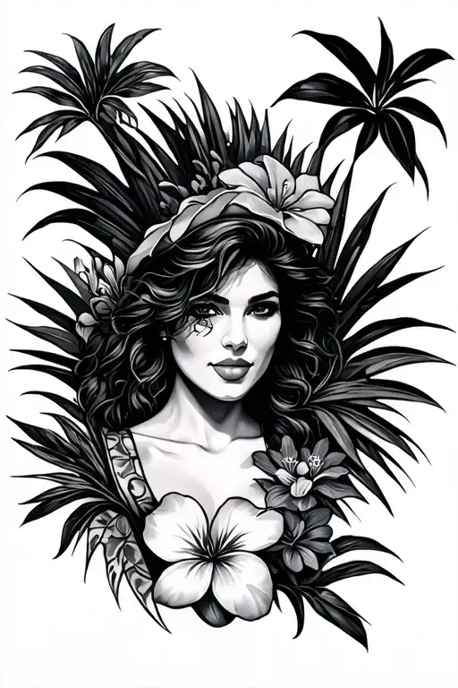 aruba theme arm tattoo design idea