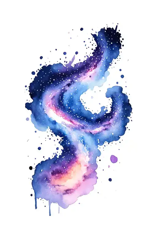 milky way galaxy tattoo design idea