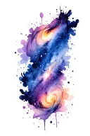 milky way galaxy tattoo design idea