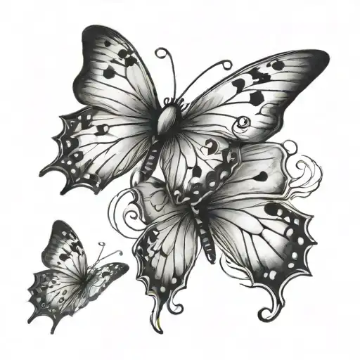 semicolon and butterfly tattoo design idea