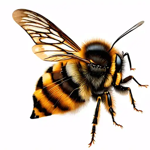 bee and a butterfly tattoo design idea