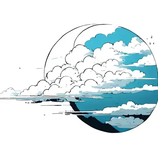 Akatsuki Cloud Minimalist design tattoo design idea