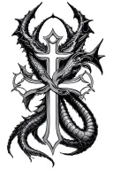 leviathan cross tattoo tattoo design idea