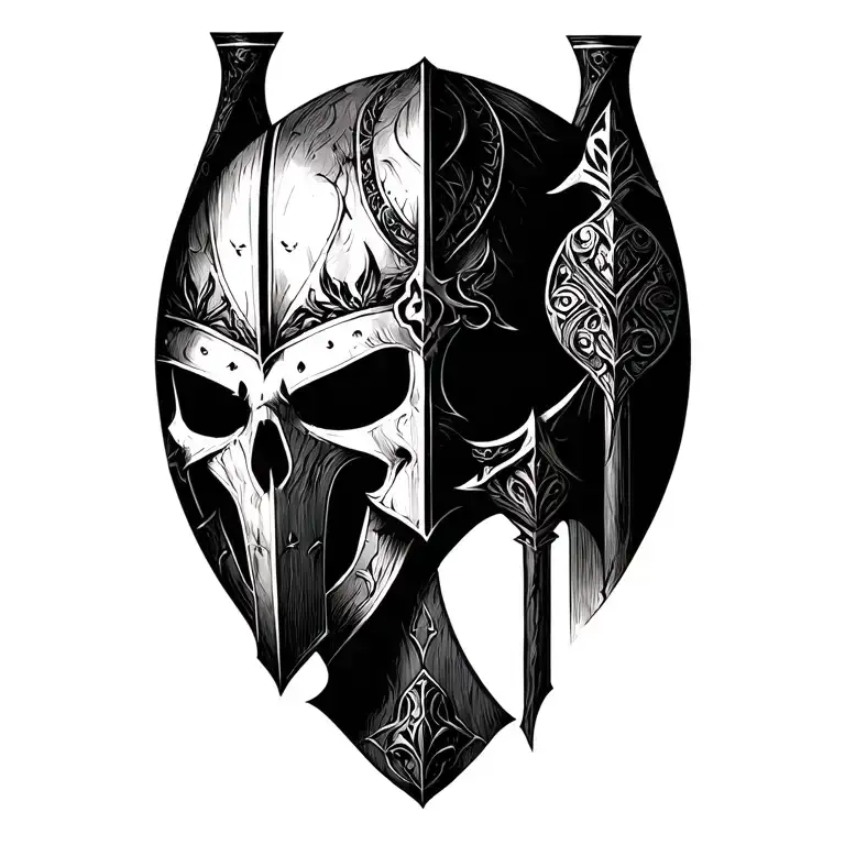 Black templars tattoo design idea